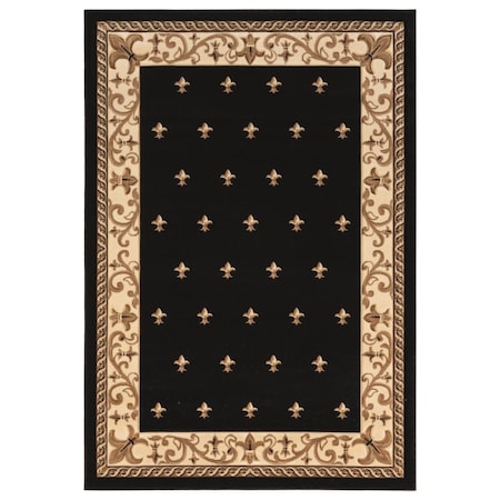United Weavers Of America 7 ft. 10 in. x 10 ft. 6 in. Bristol Wington Black Rectangle Area Rug 2050 11670 912